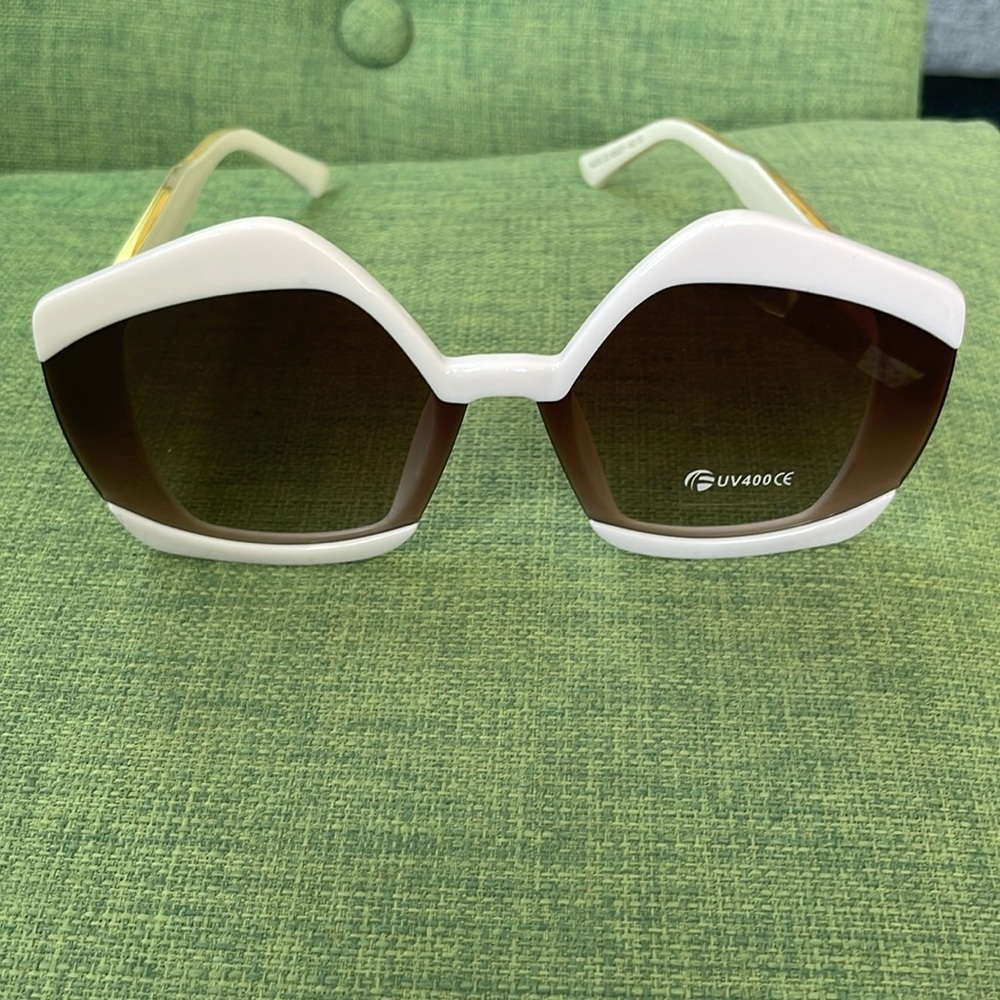 NWT Oversized White Sunglasses